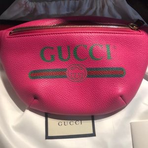Gucci Print Small Belt Bag Fanny Waist Bag - Pink